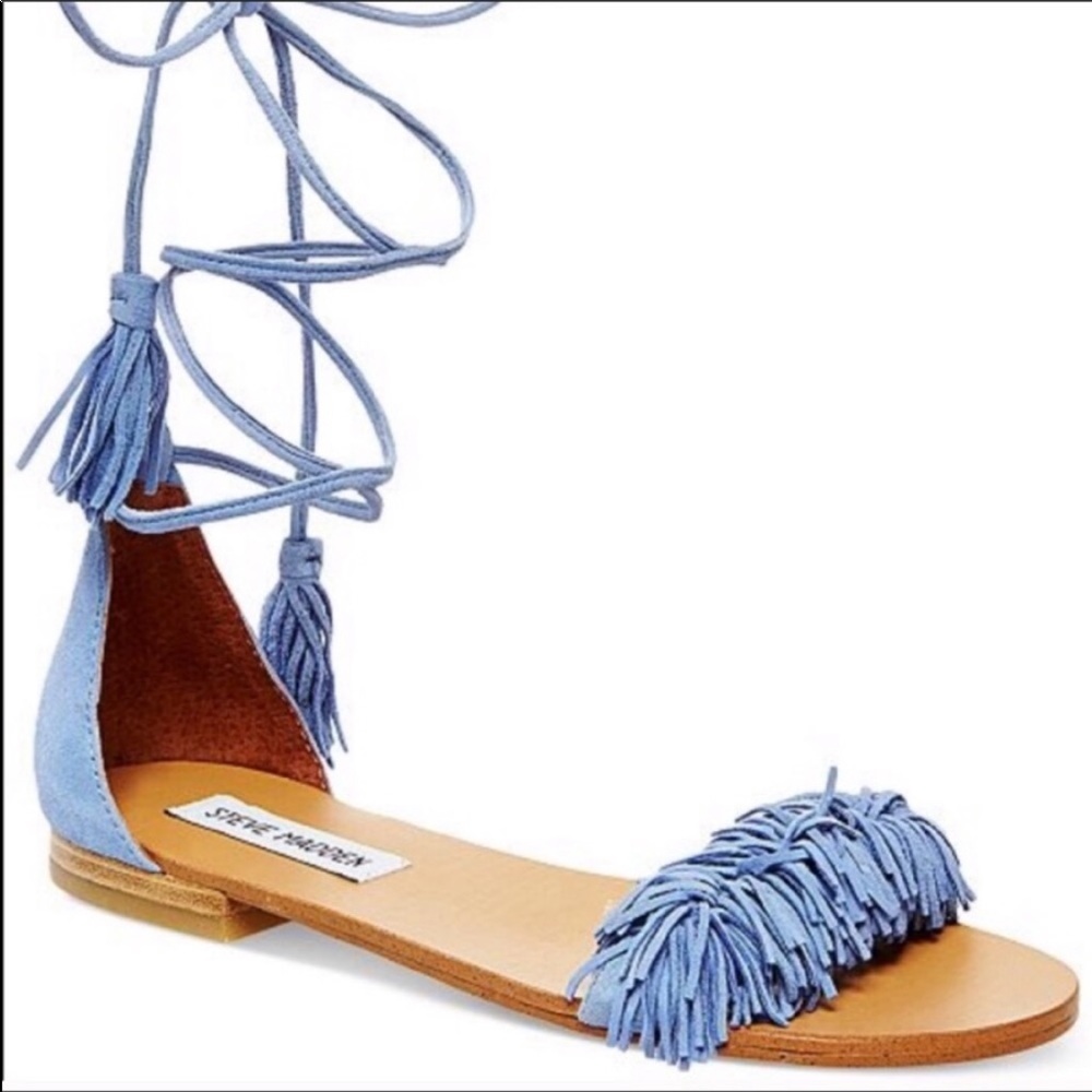 NWOT Steven Madden Alaine Blue Tassel Sandal Sz 8